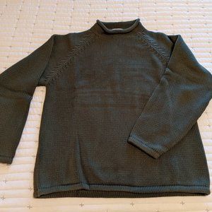 J. Crew 1990's Cotton Rollneck Sweater, Unisex (Men's Med)